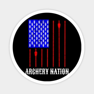 Archery Nation American Flag Magnet